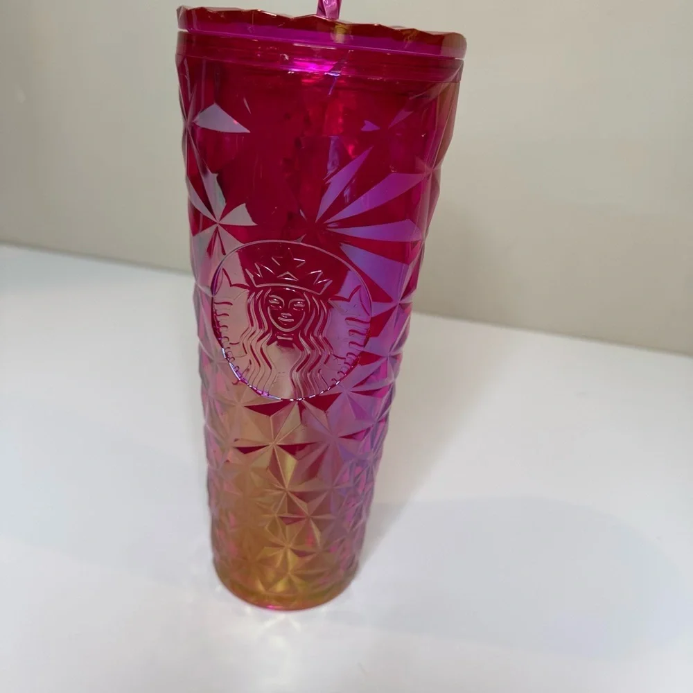NEW Starbucks Summer 2024 Pink Iridescent Prism Cold Cup Tumbler
